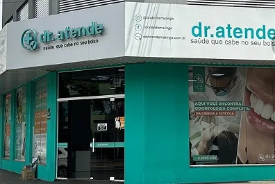 Fachada da unidade Jardim Alvorada da Dr. Atende, em Maringá